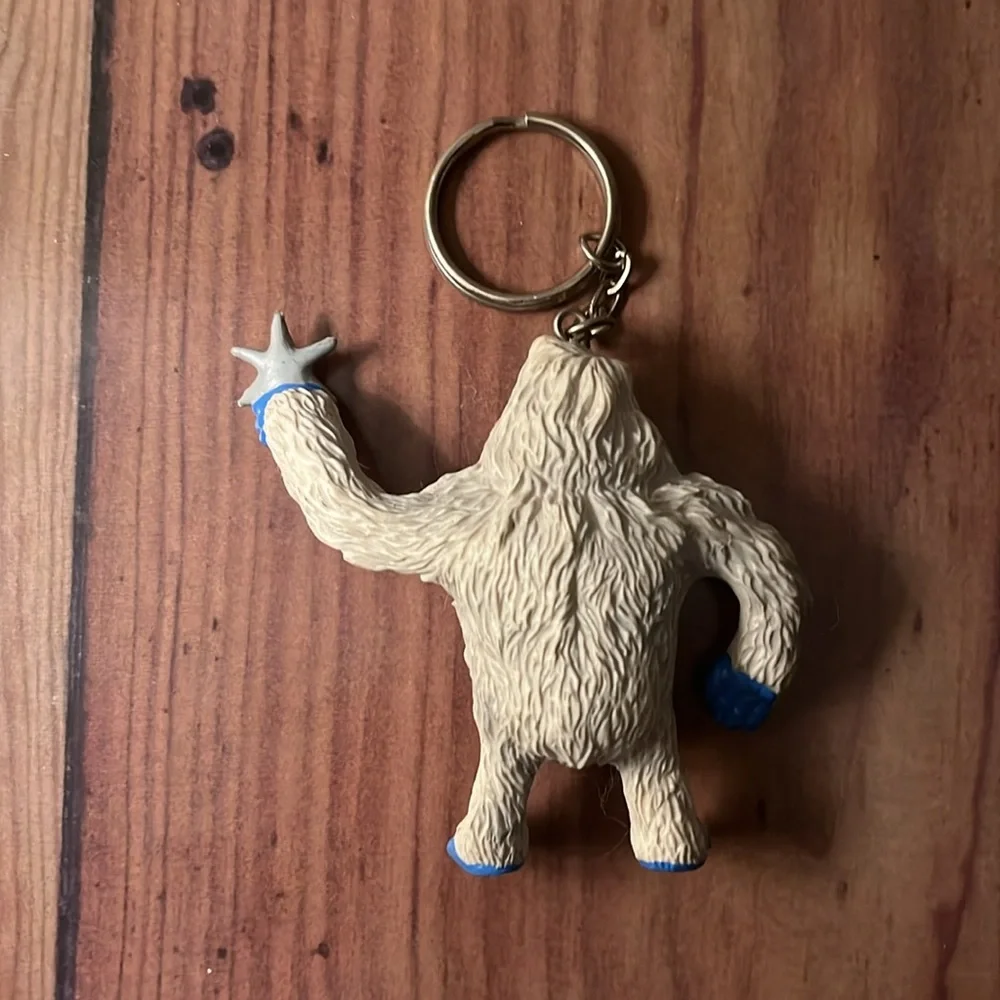 Vintage Red Nose Reindeer Keychain
